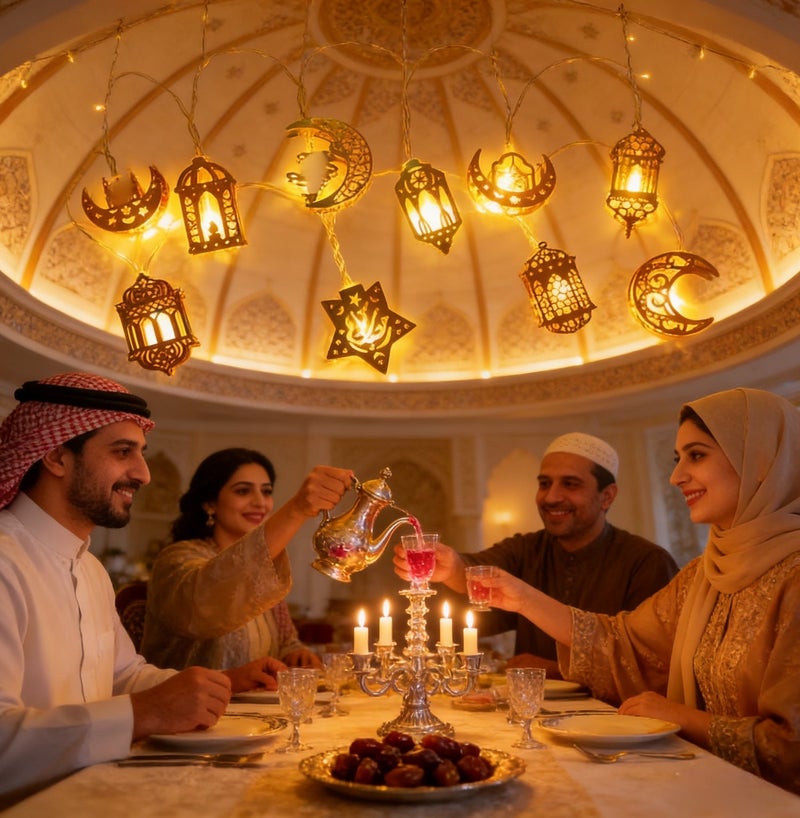 1.65M 10LED Ramadan Eid String Light, Star Fairy String Lights for Eid Festival Christmas Bedroom Garden Decorations (Not Include Battery) - Image 5